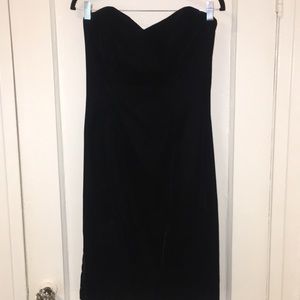 Black Velvet Strapless Dress w/ Matching Jacket